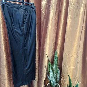 Women’s Black Faux Leather Pants